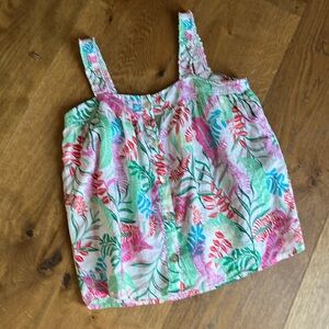 Women’s 100% linen button flowy tank